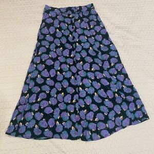 zadig & voltaire floral midi skirt